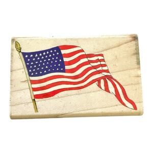Stampabilities American Flag Vintage Stamp 2001 ER1017 Rubber Stamp